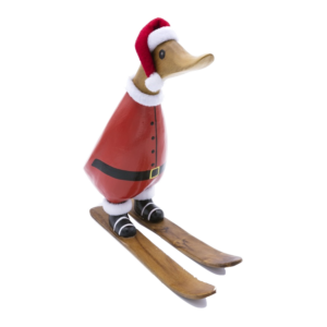 Skiing Santa Duckling