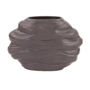 Graphite Organic Wide Vase