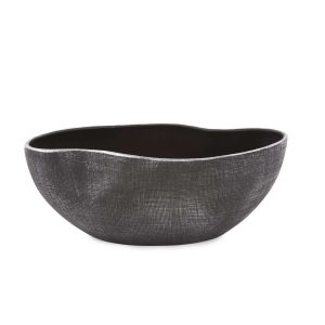 Textured Black Ceramic Bowl