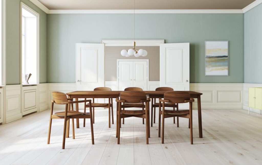 Andreas table and Blaire chairs by Skovby